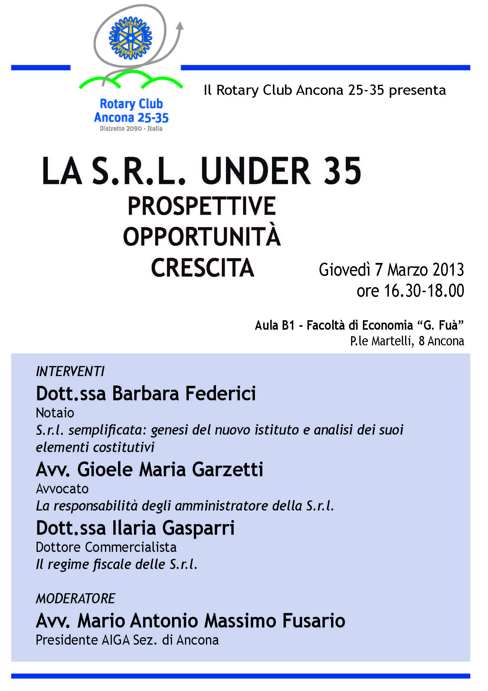 Miniatura per l'articolo intitolato:CONFERENZA: La S.r.l. under 35