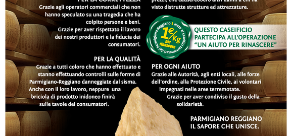 Miniatura per l'articolo intitolato:Il Parmigiano solidale
